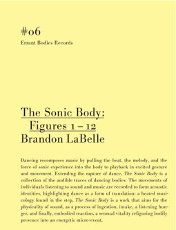 Brandon LaBelle - The Sonic Body CD+Book 21994