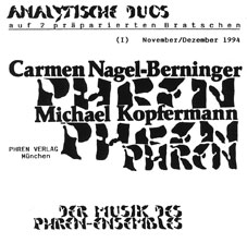 Phren - Analytische Duos I November/Dezember 1994 CD 25997