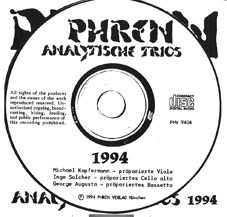 Phren - Analytische Trios 1994 CD 26000