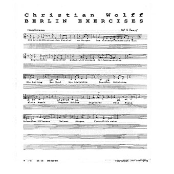 Christian Wolff - Berlin Exercise LP+Booklet 27669