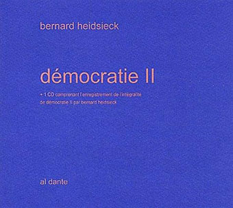 Bernard Heidsieck - Démocratie II Book+CD 26743