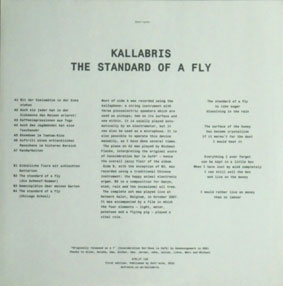 Kallabris - The Standard of a Fly LP 20896