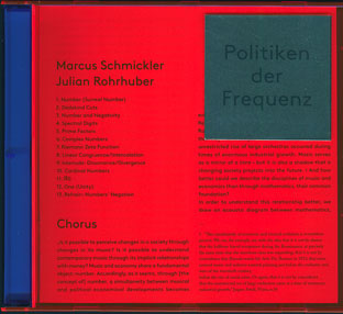 Marcus Schmickler + Julian Rohrhuber - Politiken der Frequenz CD 25633