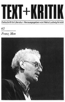 Franz Mon (Text+Kritik 60) Book 26009